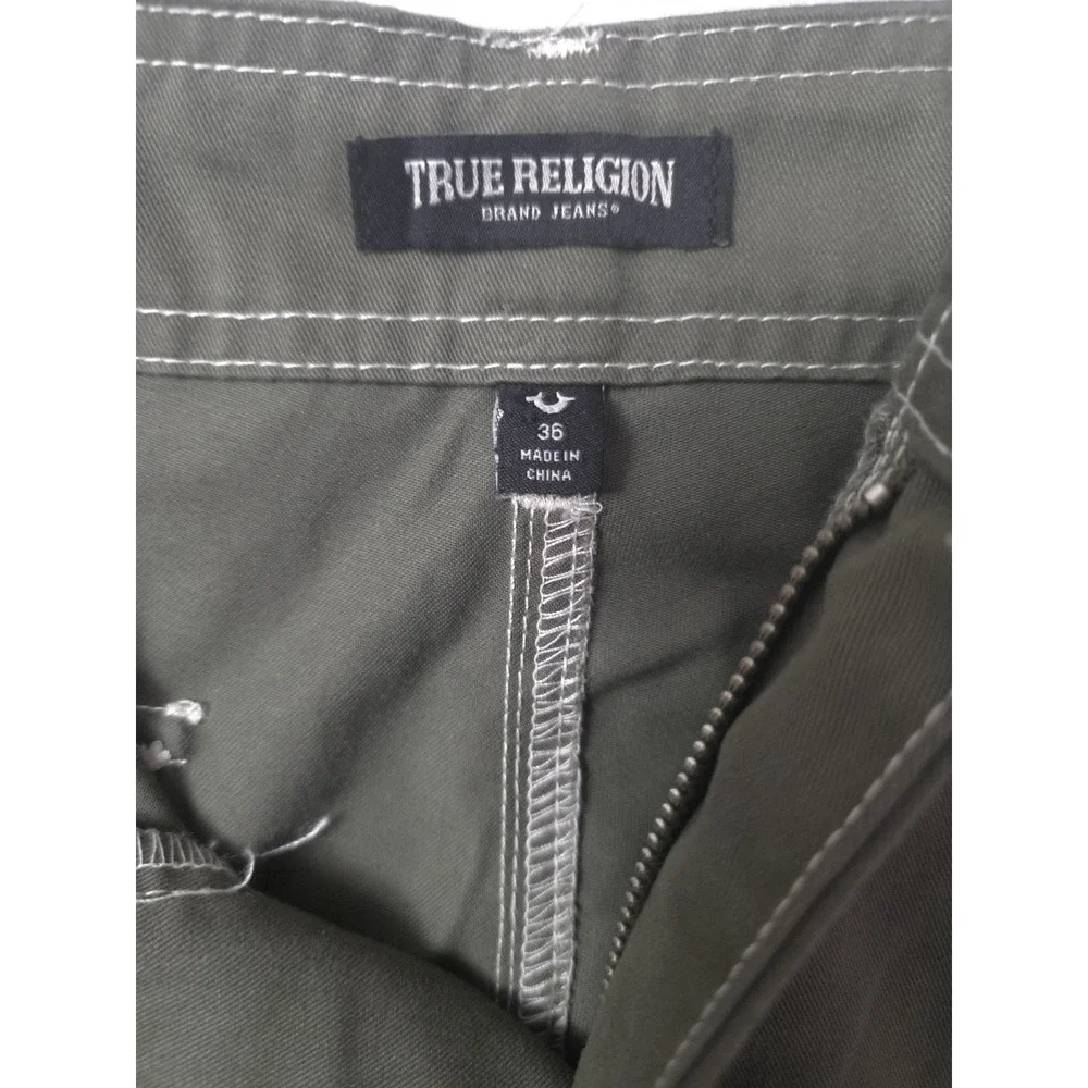 True Religion Cargo Pants Mens Size 36x32 Green Kalamata  Streetwear Stile108335
